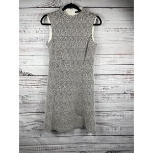 J McLaughlin Dress Women's Medium Black White Sleeveless Textured Knit Shift